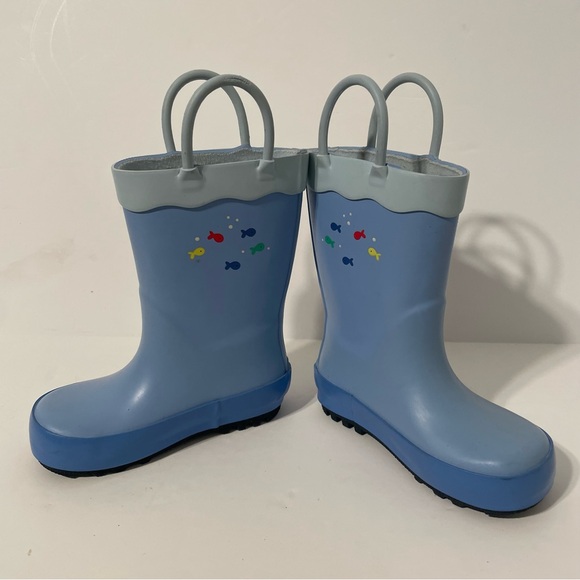 Toddler Boys' Jasper Pull-On Rain Boots - Cat & Jack™ Blue Submarine - Picture 9 of 14